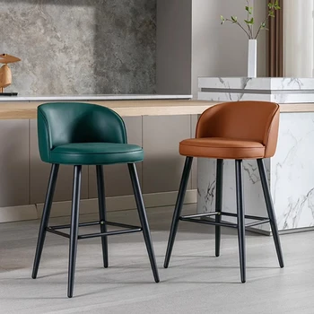 Pradžia Aukštos baro kėdės Bankai Virtuvė Akcentas Metalas Šiaurės baro kėdės Atpalaiduojantis dizaineris Ergonomiškas Taburetes de Bar Baldai WZ - Nuotrauka 2  
