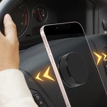 Magnetinis automobilio telefono laikiklis Vairas Mobiliojo išmaniojo telefono stovas Magneto atramos sieninis laikiklis iPhone Samsung Xiaomi Huawei - Nuotrauka 2  