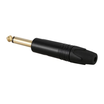 Gold Plating 40Pcs Mono Professional 2 Pole 6.35 mm 6.5Mm Stereo Jack Plug Neutrik 6.35Mm Jack Black - Nuotrauka 1  