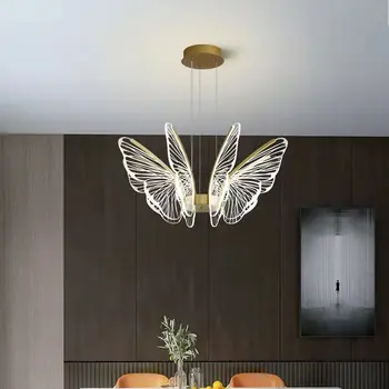 Modern Creative Butterfly Valgomasis Light Luxury Acrylic Guide Light Master Bedroom Pendant Light (Nemokamas pristatymas) - Nuotrauka 1  