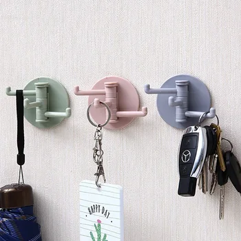 Creative Self Plug Toliet Bathroom Key Hanger Wall Hook Key Holder Storage Rack Storage Rack - Nuotrauka 2  